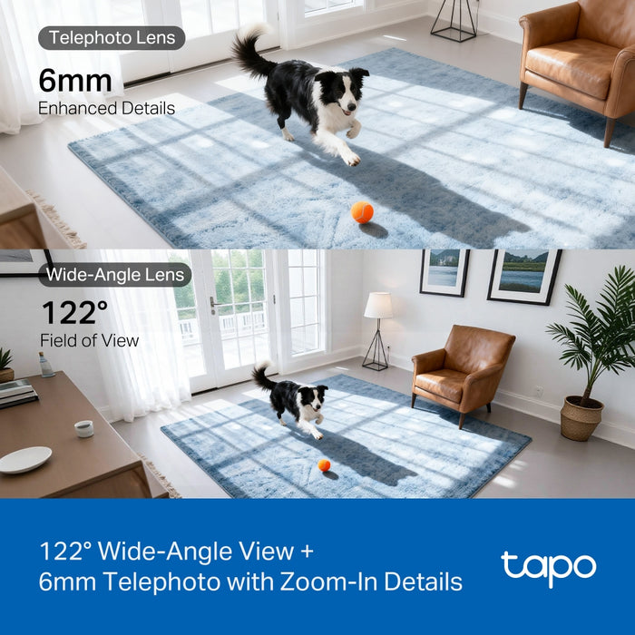TP-Link Tapo C245D 2K Dual-Lens Pan/Tilt Indoor Security Camera | TAPO C245D