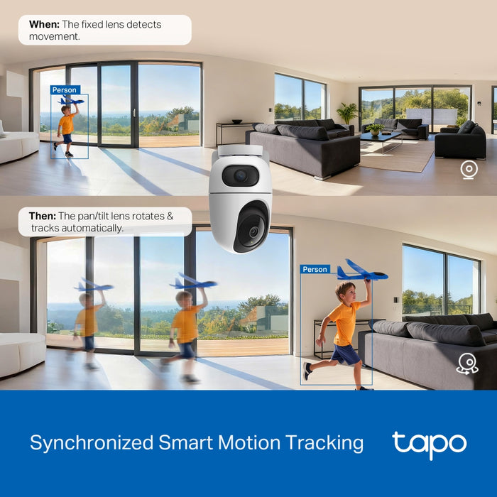 TP-Link Tapo C245D 2K Dual-Lens Pan/Tilt Indoor Security Camera | TAPO C245D