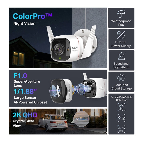 Tapo Outdoor Security Wi-Fi Camera | TAPO C325WB