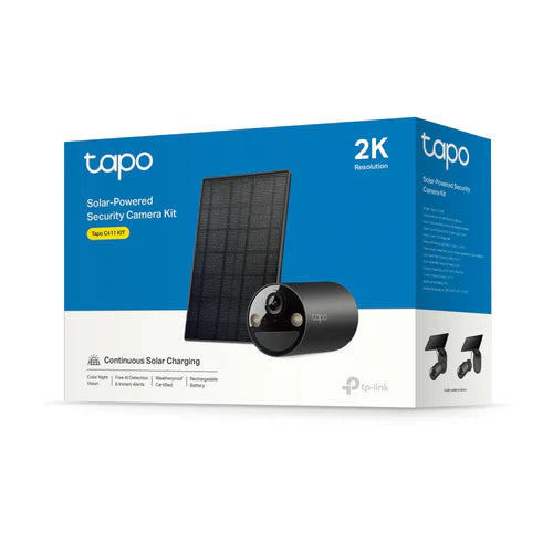 TAPO Security Camera TAPO Solar-Powered Security Camera Kit Black | TAPO C411 KIT IRWINS MEGASTORE