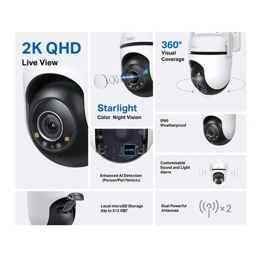 TP-Link Outdoor Pan Tilt Security Wi-Fi Camera || TAPOC520WS