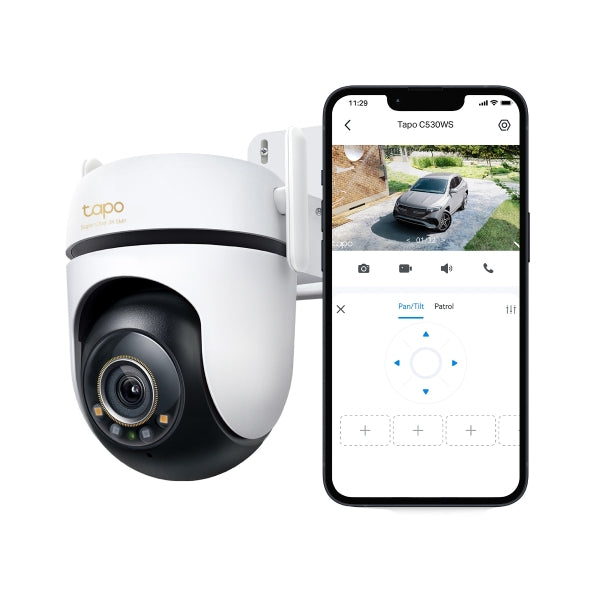 Tapo 3K/5MP Outdoor Pan/Tilt Wi-Fi Starlight Camera | TAPO-C530WS