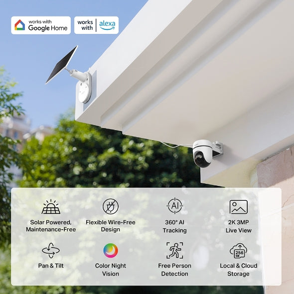 Tapo Solar-Powered Pan/Tilt Security Camera Kit | Tapo C610 KIT