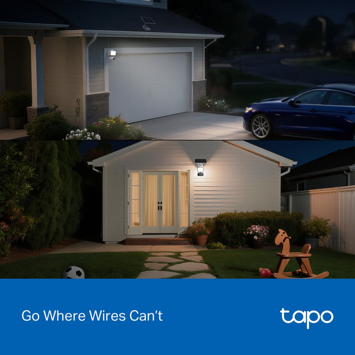 TP-Link Tapo 2K Solar-Powered Floodlight Pan/Tilt Security Camera with Solar Panel | TC50 KIT