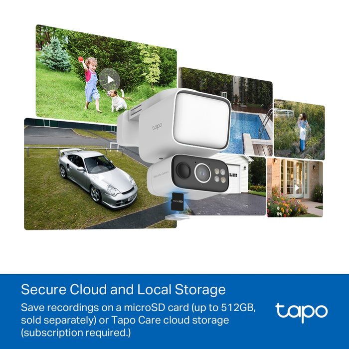TP-Link Tapo 2K Solar-Powered Floodlight Pan/Tilt Security Camera with Solar Panel | TC50 KIT