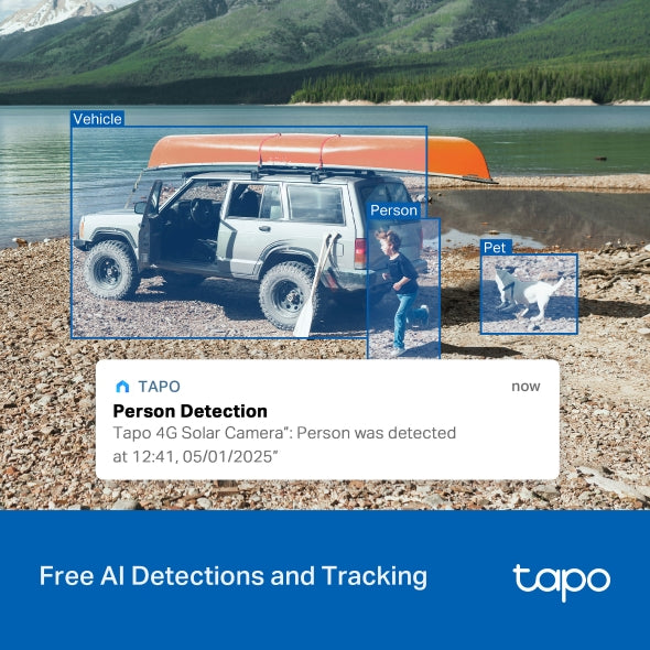 Tp-Link Tapo Solar-Powered Pan/Tilt 4G LTE Security Camera Kit | TAPO C615G KIT