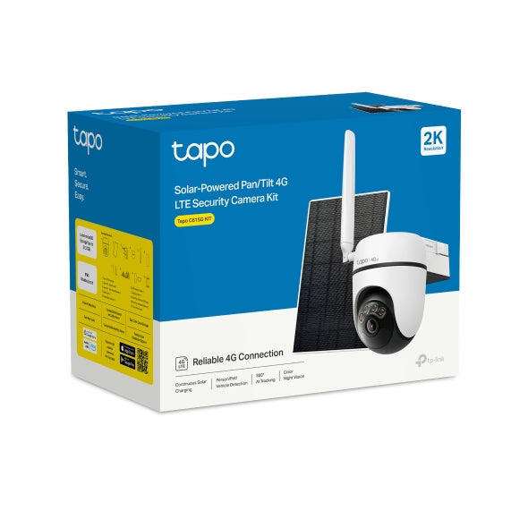 Tp-Link Tapo Solar-Powered Pan/Tilt 4G LTE Security Camera Kit | TAPO C615G KIT