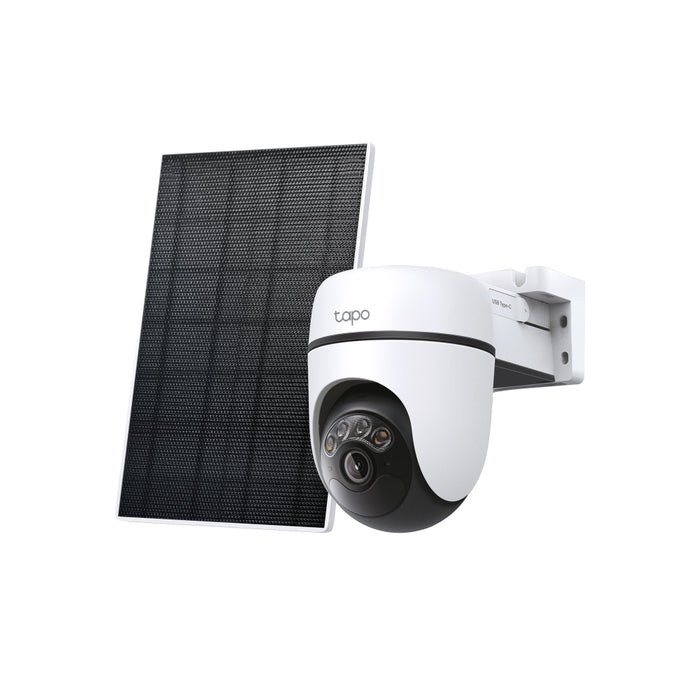 TP-Link Tapo C630 KIT 3K 5MP Solar-Powered Pan & Tilt Outdoor Security Camera with AI Tracking and 6700mAh Battery - White | TAPO C630 KIT