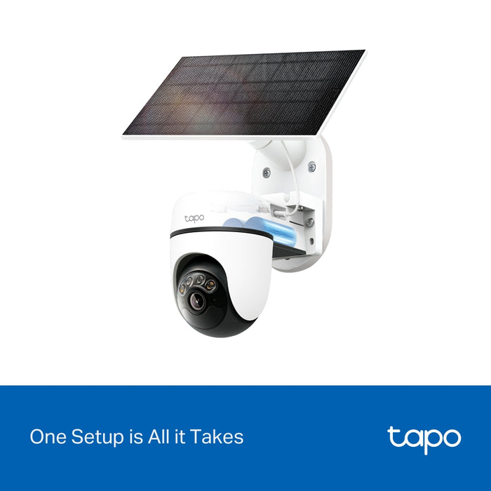 TP-Link Tapo C630 KIT 3K 5MP Solar-Powered Pan & Tilt Outdoor Security Camera with AI Tracking and 6700mAh Battery - White | TAPO C630 KIT