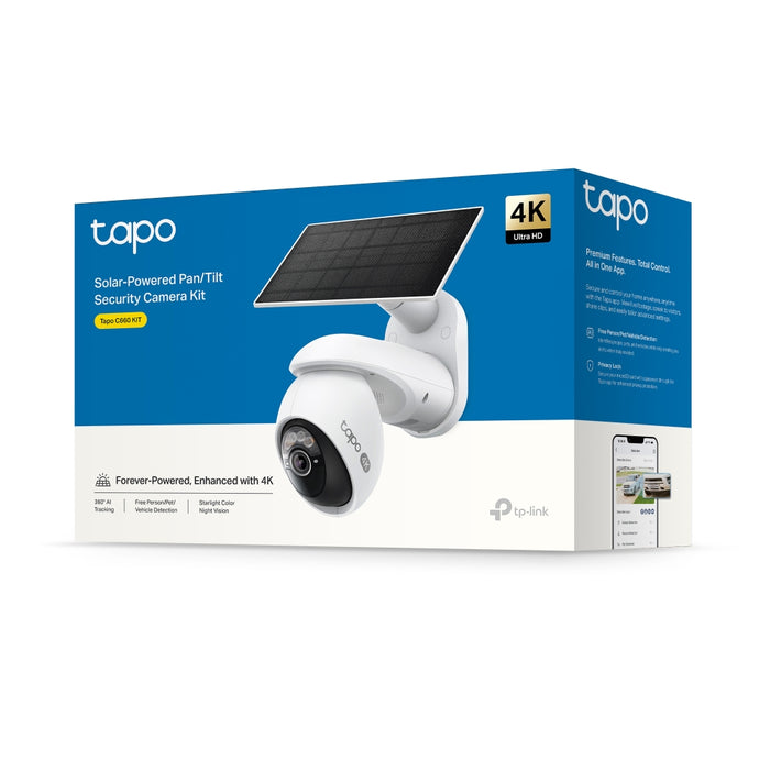 TP-Link Tapo C660 Solar-Powered 4K Ultra HD Pan/Tilt Security Camera Kit | TAPO C660 KIT