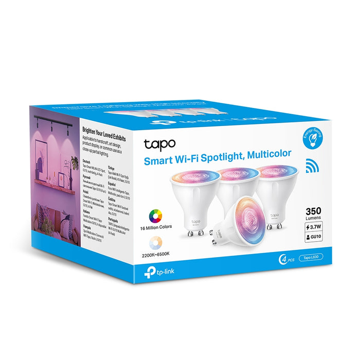 TP-Link Smart Wi-Fi Spotlight Multicolor GU10 (4-Pack) | TAPO L630 4P