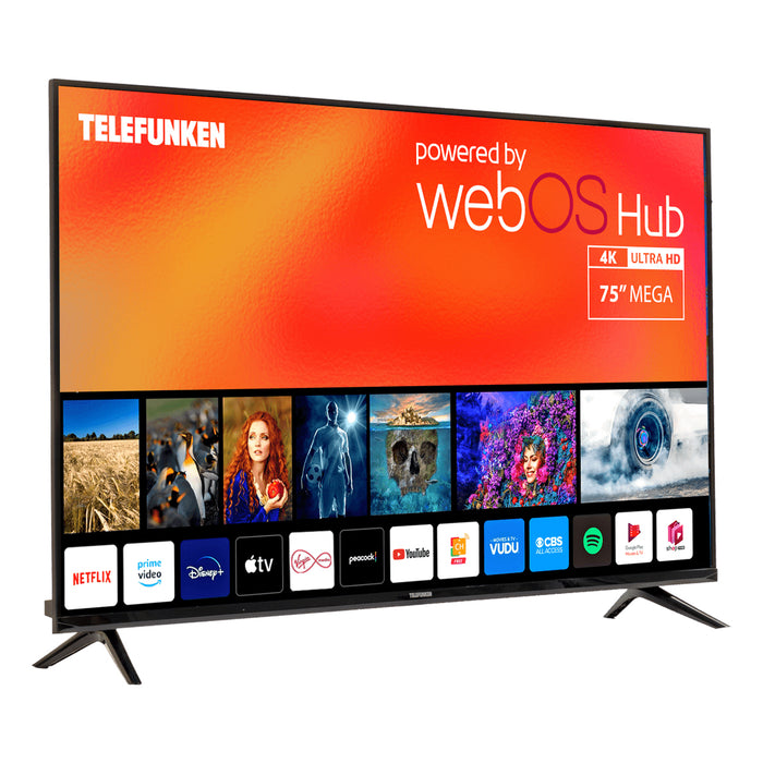 Telefunken N18 75" 4K Smart TV UltraSlim Frameless Design with WebOS | TIS N18G-TF-TS7511