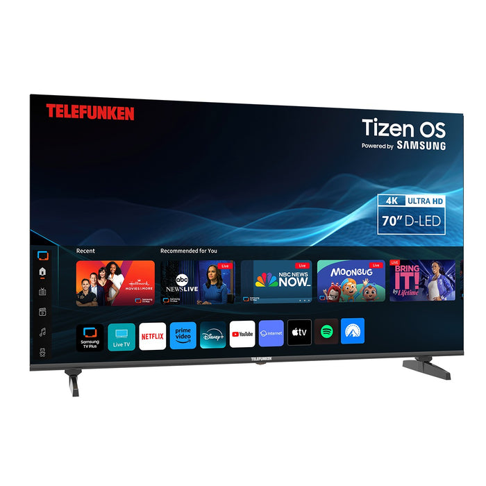 Telefunken 70″ Smart TV 4K Tizen - OS Frameless | N21-UHD-T70