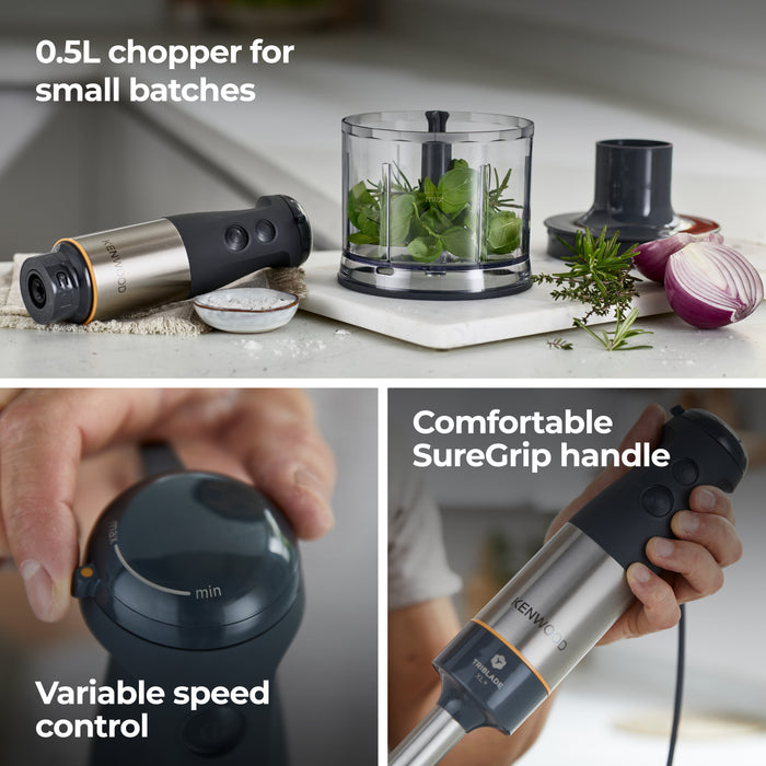 KENWOOD  Triblade XL+ Hand Blender | HBM60.307GY