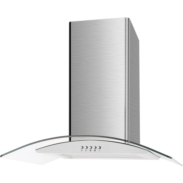 Cata 70cm Curved Glass Chimney Hood - Stainless Steel || UBSCG70SS