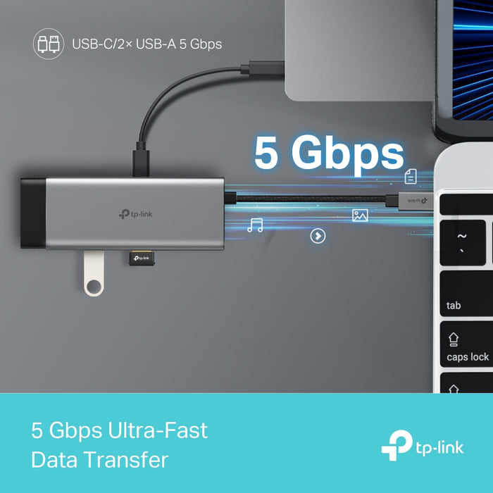 TP-Link UH5020C 5-in-1 USB-C Hub with 4K 60Hz HDMI and 100W Power Delivery | UH5020C
