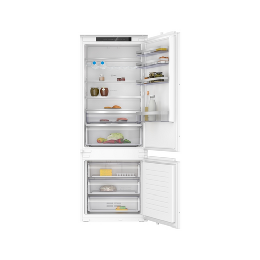 Neff N 50, built-in fridge-freezer with freezer at bottom, 193.5 x 69.1 cm, sliding hinge | BSH KB7962SE0