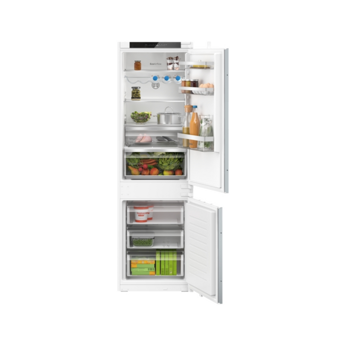 Bosch Series 4, built-in fridge-freezer with freezer at bottom, 177.2 x 54.1 cm, sliding hinge | BSH KIN86VSE0G