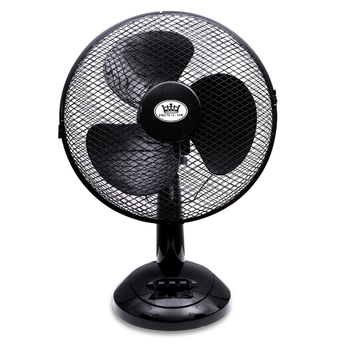Prem-I-Air 12 (30 cm) Oscillating Desktop Fan - Black | EH1522BK