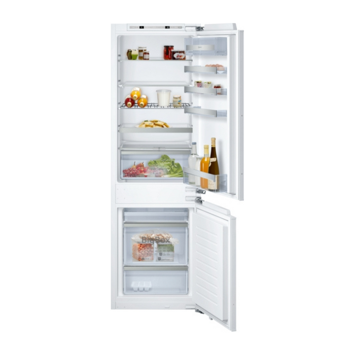 Neff N 70, built-in fridge-freezer with freezer at bottom, 177.2 x 55.8 cm, flat hinge | BSH KI6863FE0G