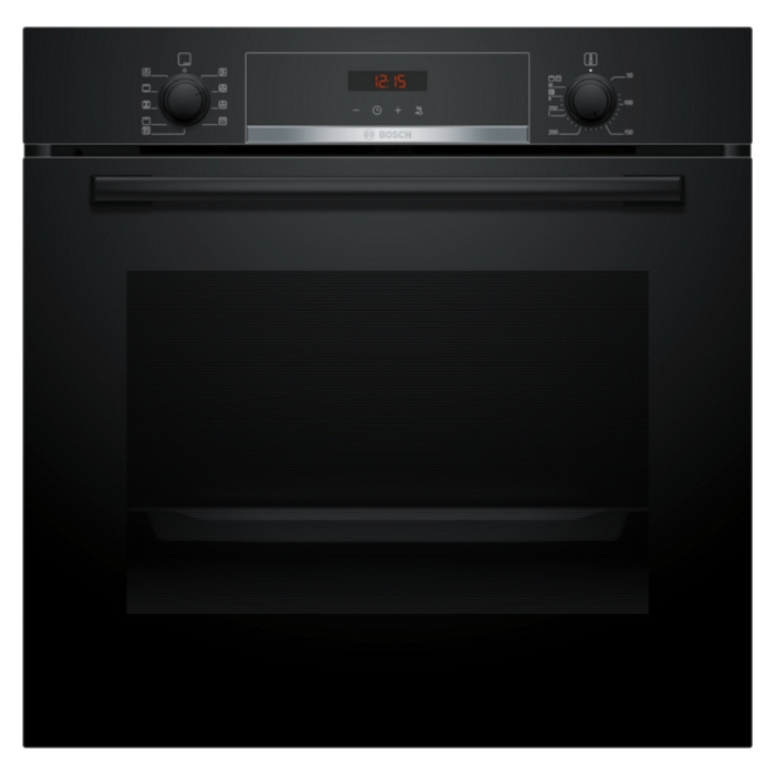 Bosch Series 4, Built-In Pyrolytic Oven, 60 x 60 cm - Black | HBS573BB0B