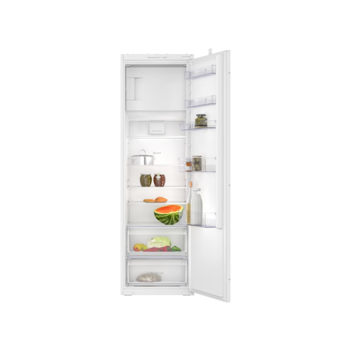Neff N 30, built-in fridge with freezer section, 177.5 x 56 cm, sliding hinge | BSH KI2821SE0G