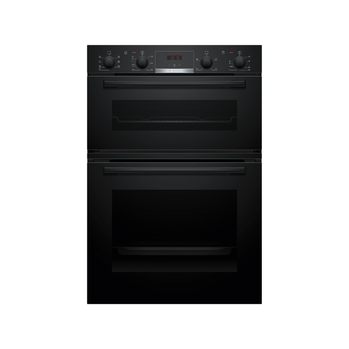 Bosch Series 4 Built-in Double Oven, 71/34 Litre - Black | MBA533BB3B