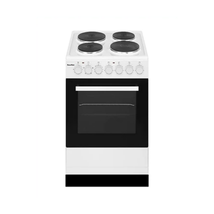 Powerpoint 50cm Single Cavity Top Cooker with Solid Hob - White | P05E1S1W