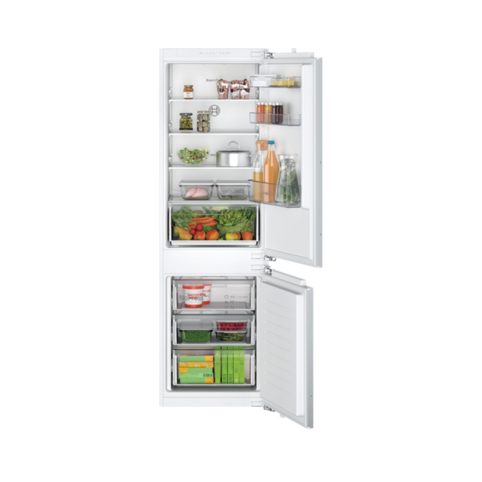 Bosch Series 2, built-in fridge-freezer with freezer at bottom, 177.2 x 54.1 cm, flat hinge | BSH KIN86NFE0G