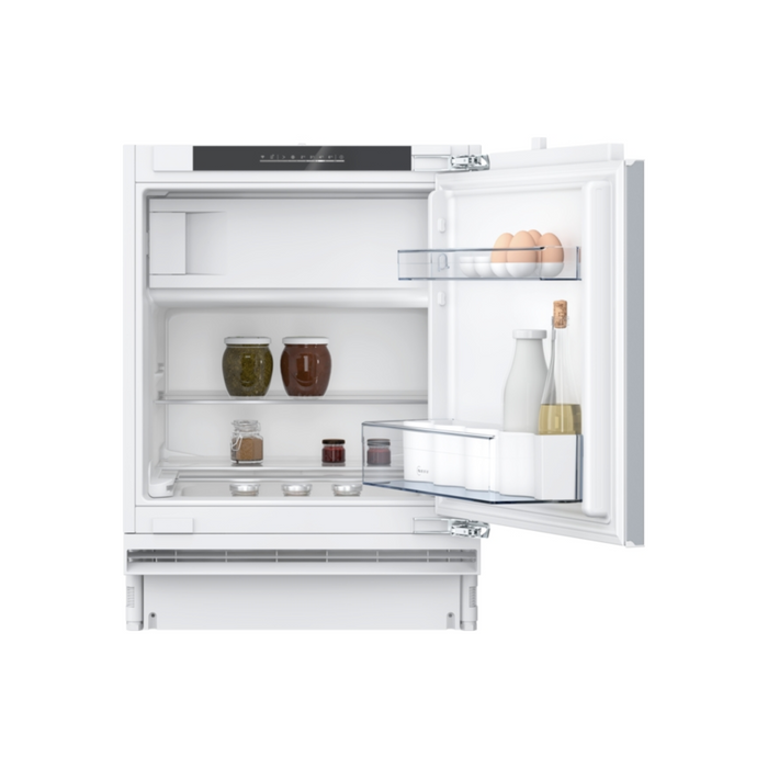 Neff N 50, built-under fridge with freezer section, 82 x 60 cm, flat hinge | BSH KU2222FD0G