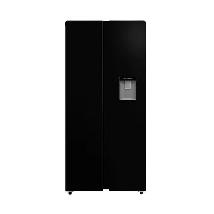 Powerpoint Side By Side American Style Non Plumbed Fridge Freezer with Water Dispenser - Black | P9383WDKBL