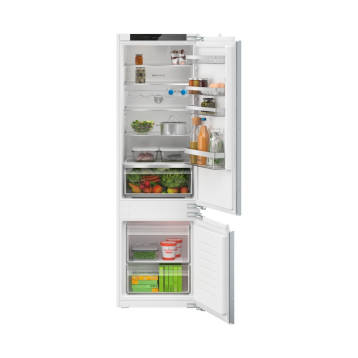 Bosch Series 4, built-in fridge-freezer with freezer at bottom, 177.2 x 54.1 cm, flat hinge | BSH KIV87VFE0G