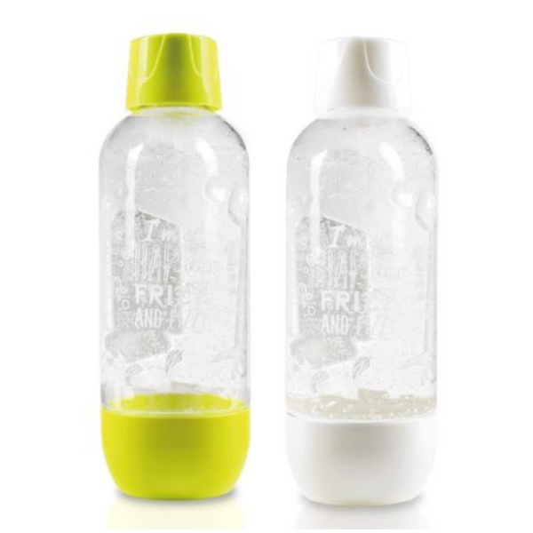 Happy Frizz 1L Soda Maker Bottles - Twin Pack