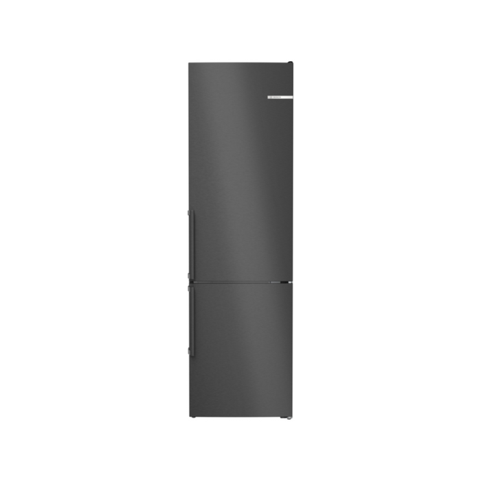 Bosch Series 4, freestanding fridge-freezer with freezer at bottom, 203 x 60 cm - Black stainless steel | BSH KGN39VXBT