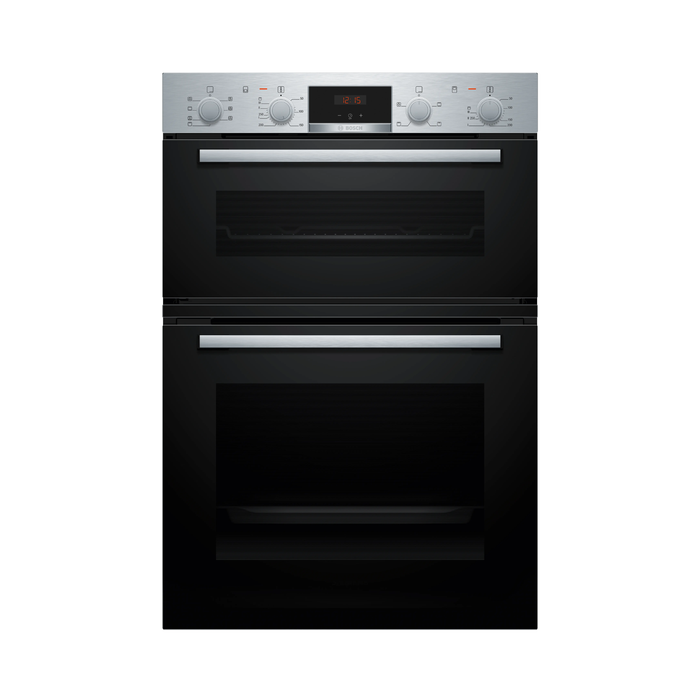 Bosch Series 4 Built-in Double Oven, 71/34 Litre - Stainless Steel | MBA533BS3B