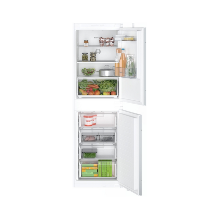 Bosch Series 2, built-in fridge-freezer with freezer at bottom, 177.2 x 54.1 cm, sliding hinge | BSH KIN85NSE0G