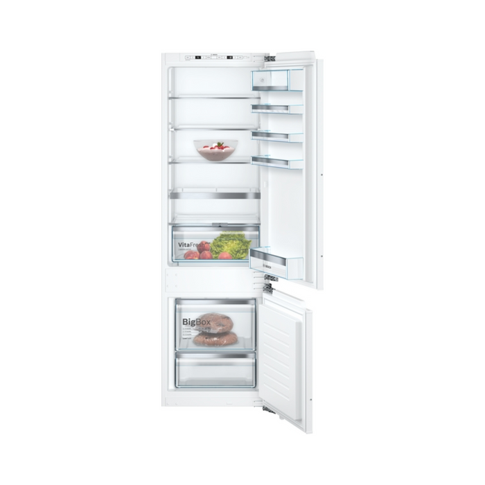 Bosch Series 6, built-in fridge-freezer with freezer at bottom, 177.2 x 55.8 cm, flat hinge | BSH KIS87AFE0G