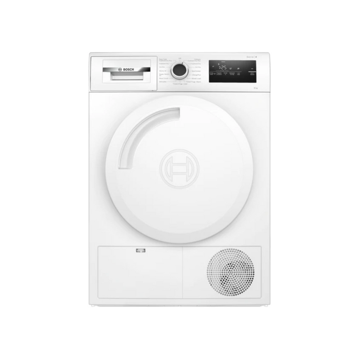Bosch Series 4, Condenser Tumble Dryer, 8 kg - White || WTN83202GB