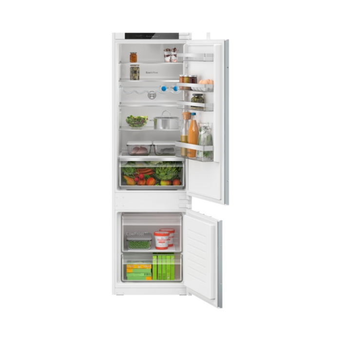 Bosch Series 4, built-in fridge-freezer with freezer at bottom, 177.2 x 54.1 cm, sliding hinge | BSH KIV87VSE0G