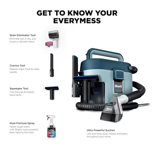Shark EveryMess Portable 3-in-1 Stain Eliminator, Wet Vac & Dry Vac | VX110UK