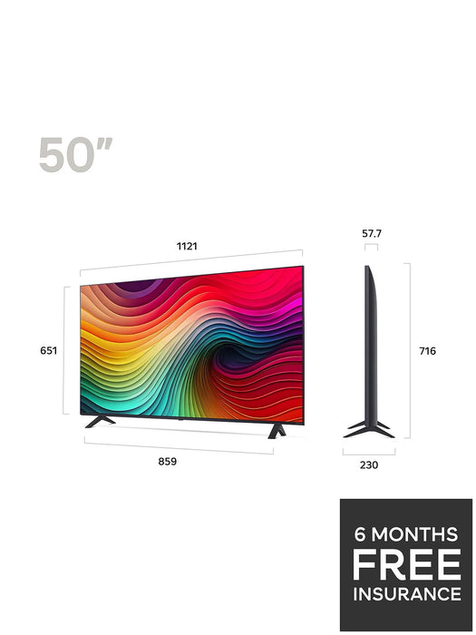 LG 50" NanoCell AI NANO81 4K Smart TV | 50NANO81A6A.AEK