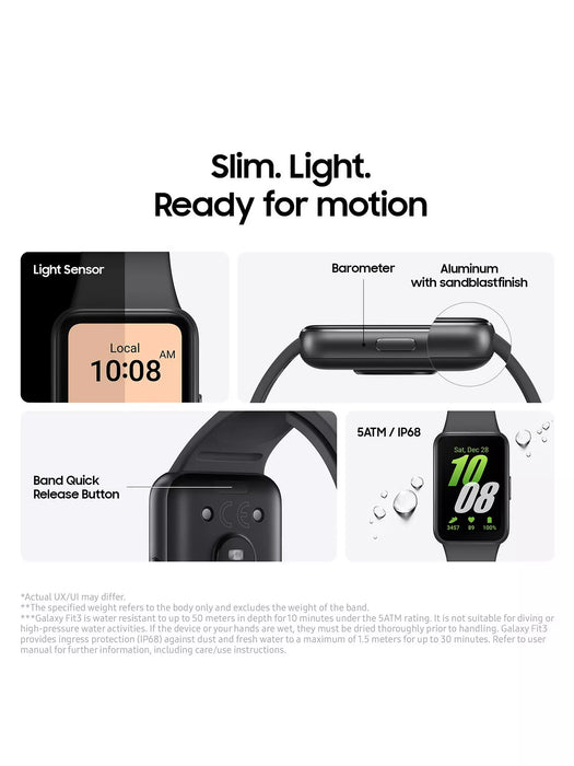 Samsung Fit 3 Fitness Tracker - Grey | SM-R390NZAAEUB