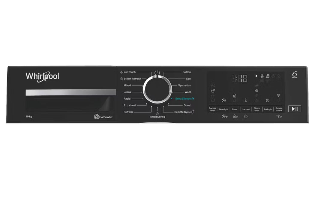 Whirlpool Freestanding 10kg Heat Pump Tumble Dryer - Black | WDH10W7MGIRE