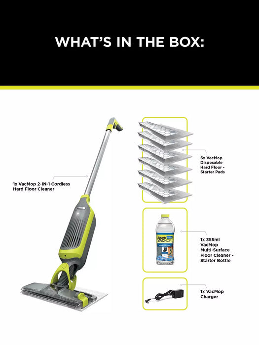 Shark VacMop Cordless 2-in-1 Vacuum Mop with Targeted Spray | VM200UK