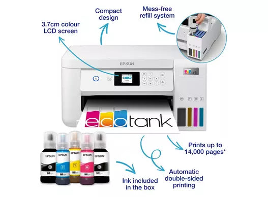 EPSON EcoTank ET-2856 A4 Multifunction Wi-Fi Ink Tank Printer | C11CJ63402