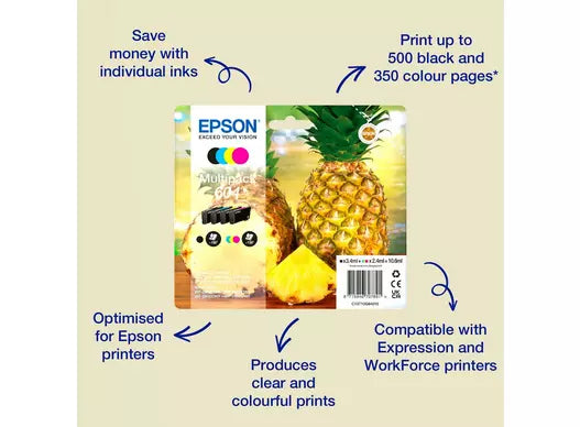 EPSON 604 Black Ink 3.4ML | C13T10G14010