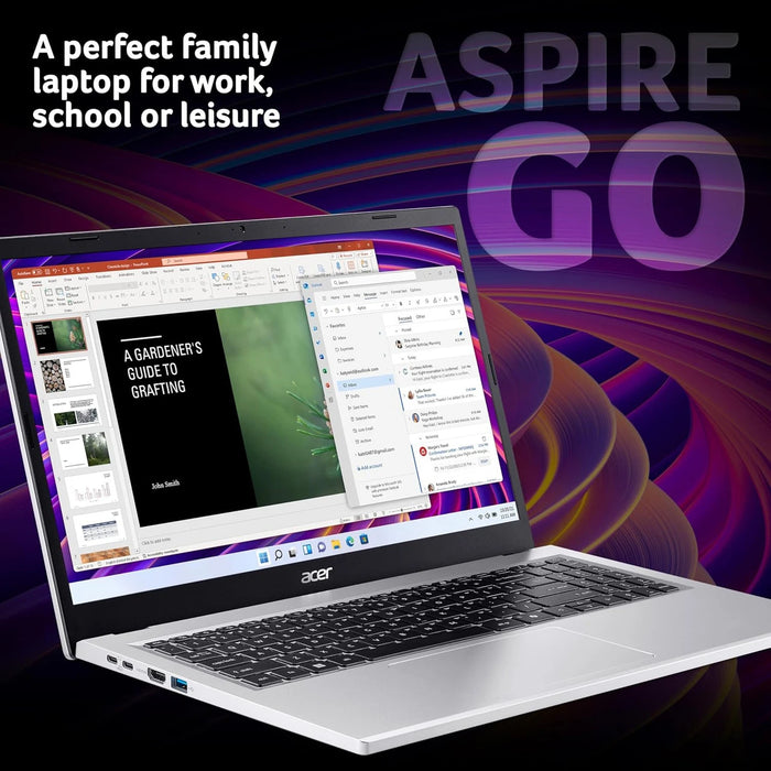 Acer Aspire Go 15 15.6" Full HD Laptop - Intel Core i7-13620H, 16GB DDR5, 512GB SSD, Windows 11 - Silver | NX.J4GEK.00MEX