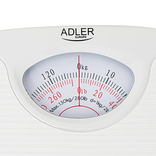 Adler Mechanical Bathroom Scale KGS/LBS - White | ADLAD8151W