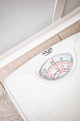 Adler Mechanical Bathroom Scale KGS/LBS - White | ADLAD8151W