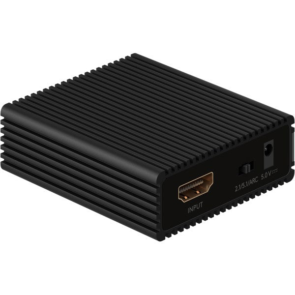 Goobay HDMI Audio Extractor 4K @ 60Hz with Optical TOSLINK and 3.5mm Stereo Output | 58477